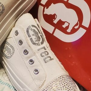 White With Rainbow Gems Sneakers